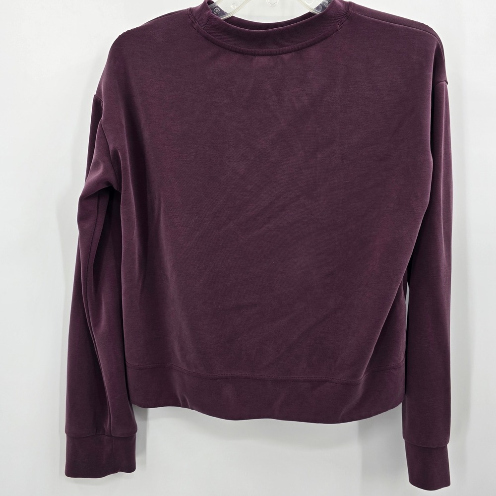 Athleta Coaster Luxe Sweatshirt Womens S Plum Purple Crew Neck Pullover